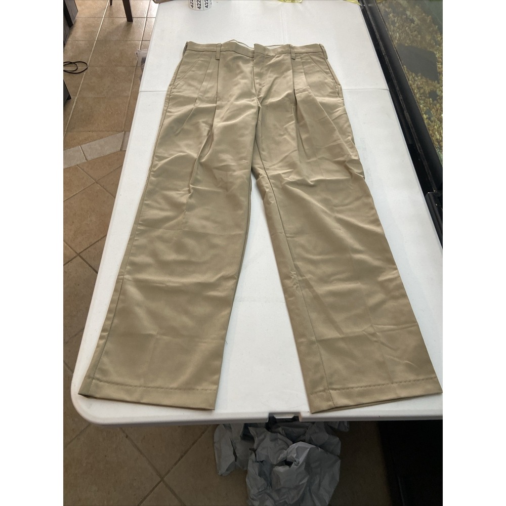 Red Kap Pants 35x32 Hemmed Mens  Pleated